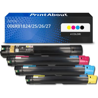 Toner compatibile Xerox 006R01824/25/26/27 - 4 colori Alta capacità Multipack