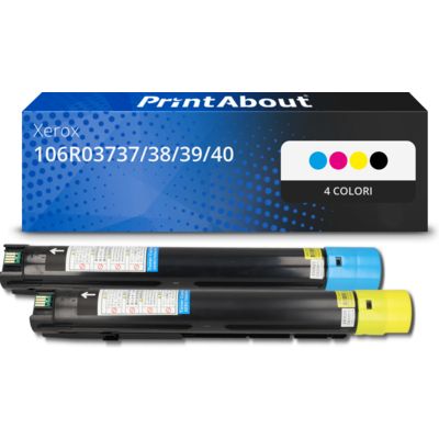Toner compatibile Xerox 106R03737/38/39/40 - 4 colori Capacità extra-elevata Multipack