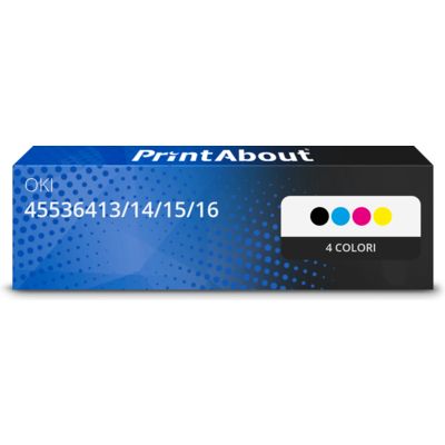 Toner compatibile OKI 45536413/14/15/16 - 4 colori Multipack