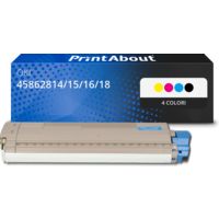 Toner compatibile OKI 45862814/15/16/18 - 4 colori Multipack