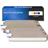 Toner compatibile OKI 46471101/02/03/04 - 4 colori Multipack