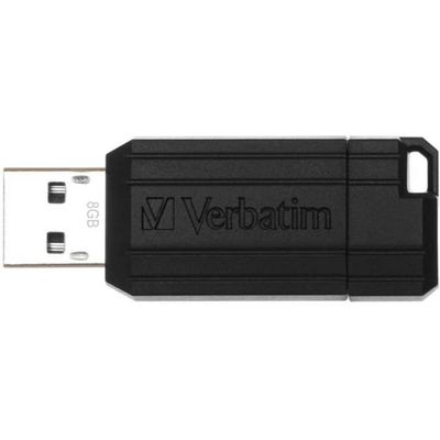Chiave USB 2.0 Verbatim Pinstripe 8GB nera