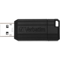 Chiave USB 2.0 Verbatim Pinstripe nera 16GB
