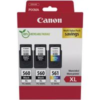 Cartuccia stampante Canon PG-560XL + PG-560XL + PG-561XL Multipack - Nero + 3 colori Multipack