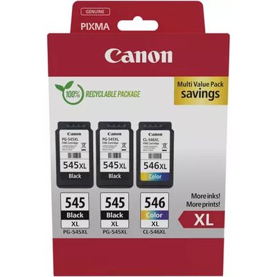 Canon PG-545XL + PG-545XL + CL-546XL Cartuccia Alta Capacità Multipack