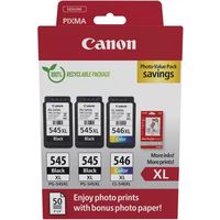 Cartuccia stampante Canon PG-545XL + PG-545XL + CL-546XL photo value pack - Nero + 3 colori Multipack