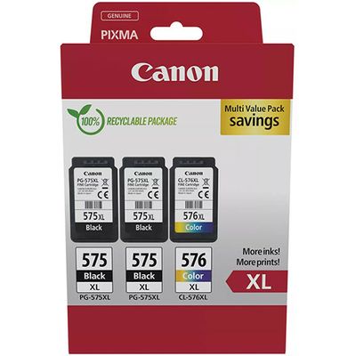 Cartuccia stampante Canon PG-575XL + PG-575XL + CL-576XL - Nero + 3 colori Multipack