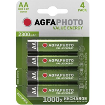 Agfaphoto Batteria ricaricabile Mignon AA 4-pack