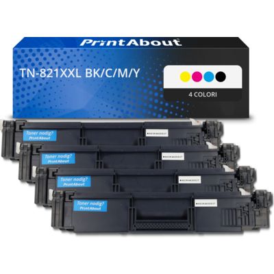 Toner compatibile Brother TN-821XXL BK/C/M/Y - 4 colori Capacità extra-elevata Multipack