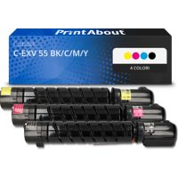 Toner compatibile Canon C-EXV 55 BK/C/M/Y - 4 colori Multipack