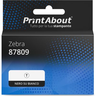 Etichetta compatibile Zebra 87809 - Nero su bianco (102 mm x 152 mm) 4 rotoli