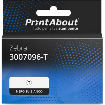 Etichetta compatibile Zebra 3007096-T - Nero su bianco (102 mm x 152 mm)