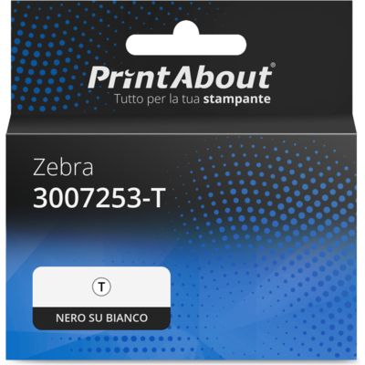 Etichetta compatibile Zebra 3007253-T - Nero su bianco (102 mm x 76 mm) 4 rotoli