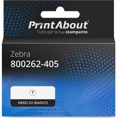 Etichetta compatibile Zebra 800262-405 - Nero su bianco (57 mm x 102 mm) 12 rotoli