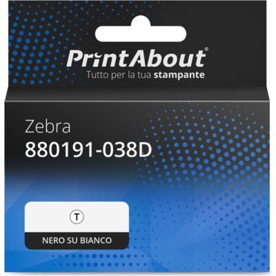 Etichetta compatibile Zebra 880191-038D - Nero su bianco (102 mm x 38 mm)