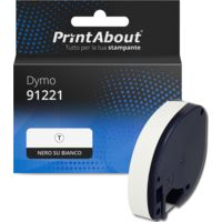 Nastro compatibile Dymo 91221 (S0721660) - Nero su bianco