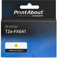 Nastro compatibile Brother TZe-FX641 - Nero su giallo (18 mm)