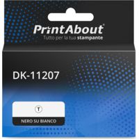 Etichetta compatibile Brother DK-11207 - Nero su bianco (58 x 58) (DVD/CD)