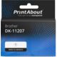 Etichetta compatibile Brother DK-11207 - Nero su bianco (58 x 58) (DVD/CD)