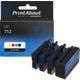 Cartuccia compatibile HP 712 (3ED67/68/69/70A) - 4 colori Multipack