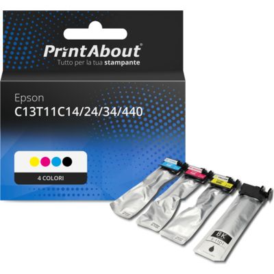 Cartuccia compatibile Epson C13T11C14/24/34/440 - 4 colori Multipack