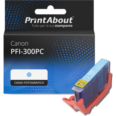 Cartuccia compatibile Canon PFI-300PC - Ciano fotografico