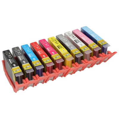 Cartuccia compatibile Canon PFI-300PBK/MBK/C/R/M/Y/GY/CO/PM/PC - 10 colori Multipack