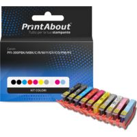 Cartuccia compatibile Canon PFI-300PBK/MBK/C/R/M/Y/GY/CO/PM/PC - 10 colori Multipack