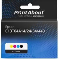 Cartuccia compatibile Epson C13T04A14/24/34/440 - 4 colori Multipack