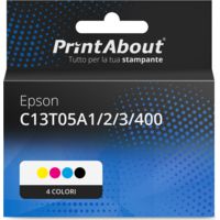 Cartuccia compatibile Epson C13T05A1/2/3/400 - 4 colori Alta capacità Multipack