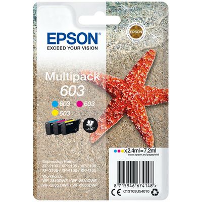 Cartuccia stampante Epson 603 (T03U5 C/M/Y) - 3 colori Multipack