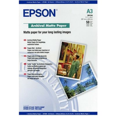 Carta fotografica Epson S041344 Archival Matte Paper A3 (50 vel)