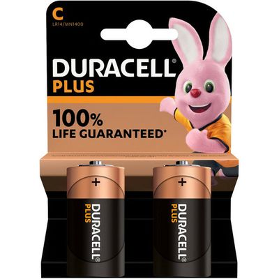 Batteria Duracell Plus C MN1400 2 stuks