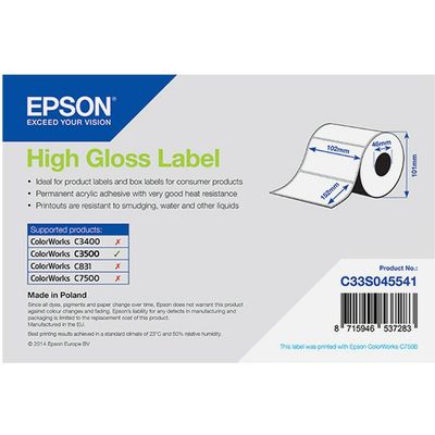 Etichetta Epson C33S045541 High Gloss (102 x 152 mm) - Bianco