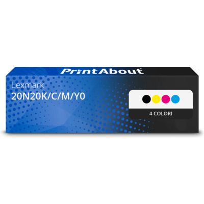 Toner compatibile Lexmark 20N20K/C/M/Y0 - 4 colori Multipack