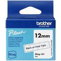 Nastro Brother Btag-131 - Nero su trasparente