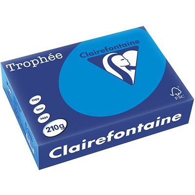 Carta Colorata Clairefontaine Blu caraibico A4 210 g/m² (250 fogli)