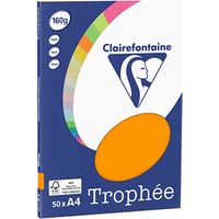 Carta Colorata Clairefontaine Arancione brillante A4 160 g/m² (50 fogli)
