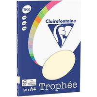 Carta Colorata Clairefontaine Crema A4 160 g/m² (50 fogli)
