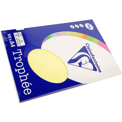 Carta Colorata Clairefontaine Giallo A4 80 g/m² (100 fogli)