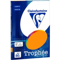 Carta Colorata Clairefontaine A4 Arancione fluorescente 80 g/m² (100 fogli)
