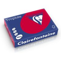 Carta Colorata Clairefontaine Rosso ciliegia A4 160 g/m² (250 fogli)