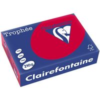 Carta Colorata Clairefontaine Rosso ciliegia A4 210 g/m² (250 fogli)