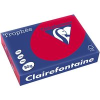 Carta Colorata Clairefontaine Rosso ciliegia A4 80 g/m² (500 fogli)