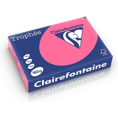 Carta Colorata Clairefontaine Fucsia A4 160 g/m² (250 fogli)