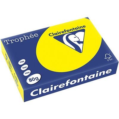 Carta Colorata Clairefontaine Sunny giallo A4 80 g/m² (500 fogli)
