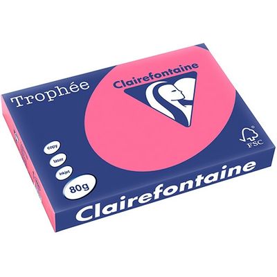 Carta Colorata Clairefontaine Fucsia A3 80 g/m² (500 fogli)