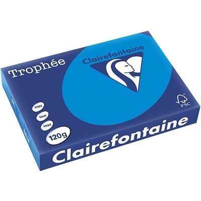 Carta Colorata Clairefontaine Blu caraibi A4 120 g/m² (250 fogli)
