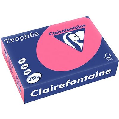 Carta Colorata Clairefontaine Fucsia A4 210 g/m² (250 fogli)