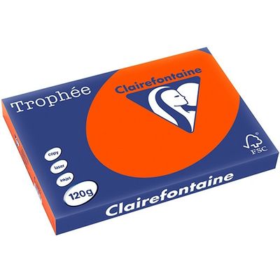 Carta Colorata Clairefontaine Rosso Cardinale A3 120 g/m² (250 fogli)